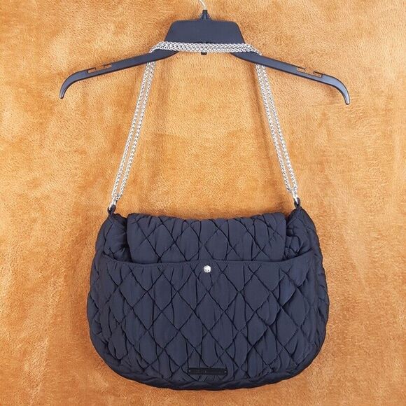 BCBG GENERATION Womens Handbag Black Quilted Chain Strap Shoulder Bag - Picture 3 of 12